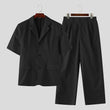 Set coordinato casual camicia e pantaloni da uomo - set coordinato ATREND