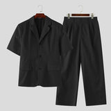 Set coordinato casual camicia e pantaloni da uomo - set coordinato ATREND