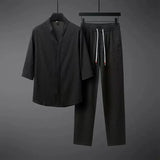 Set coordinato casual camicia e pantaloni da uomo ATREND