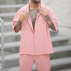 Set coordinato casual camicia manica corte e pantaloni da uomo ATREND