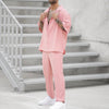 Set coordinato casual camicia manica corte e pantaloni da uomo ATREND