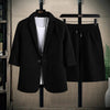 Set coordinato casual giacca e pantaloncini da uomo ATREND