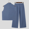 Set coordinato casual gilet e pantaloni da uomo ATREND