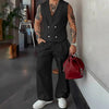 Set coordinato casual gilet e pantaloni da uomo ATREND