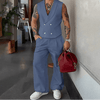 Set coordinato casual gilet e pantaloni da uomo ATREND