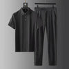 Set coordinato casual polo manica corta e pantaloni da uomo ATREND
