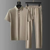 Set coordinato casual polo manica corta e pantaloni da uomo ATREND
