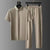 Set coordinato casual polo manica corta e pantaloni da uomo ATREND