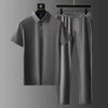 Set coordinato casual polo manica corta e pantaloni da uomo ATREND