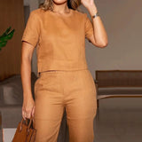 Set coordinato casual t-shirt e pantaloni da donna - Set coordinato ATREND