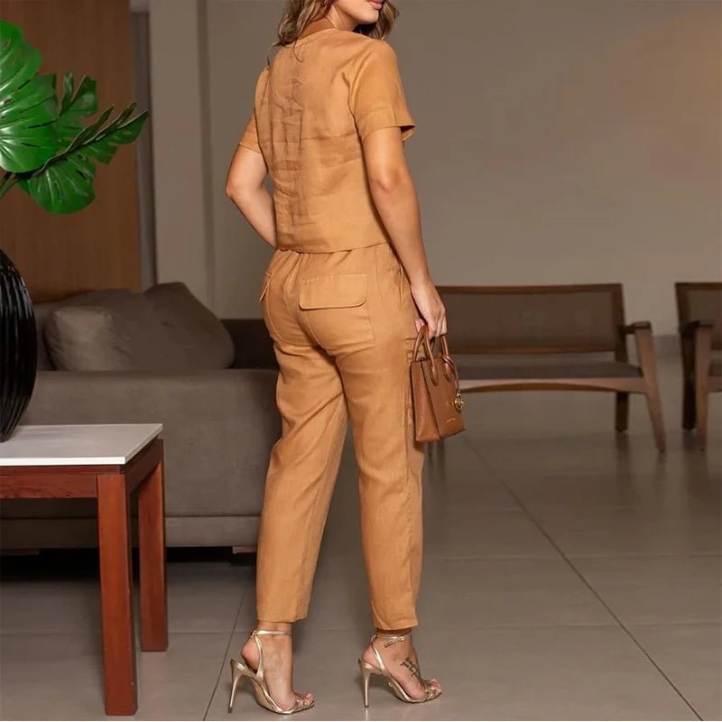 Set coordinato casual t-shirt e pantaloni da donna - Set coordinato ATREND