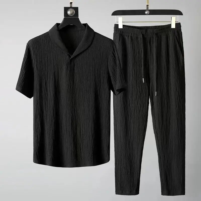 Set coordinato casual t-shirt e pantaloni da uomo - set coordinato ATREND