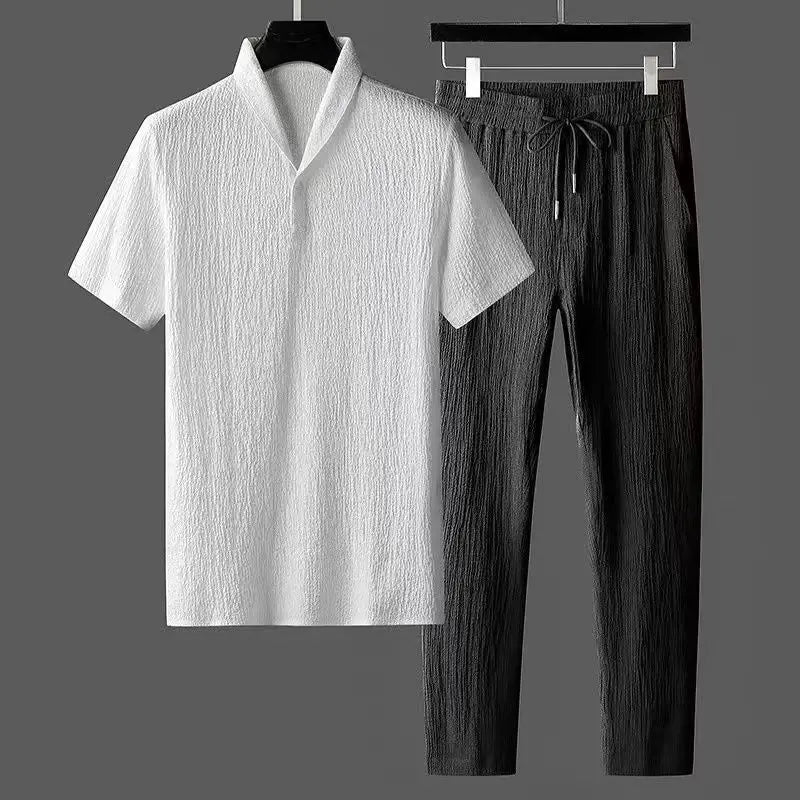 Set coordinato casual t-shirt e pantaloni da uomo - set coordinato ATREND