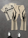 Set coordinato con scritta Strong T-shirt maniche corte e pantaloni da uomo ATREND