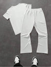 Set coordinato con scritta Strong T-shirt maniche corte e pantaloni da uomo ATREND