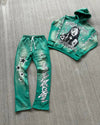 Set coordinato Felpa stampata con cappuccio e pantaloni da uomo ATREND