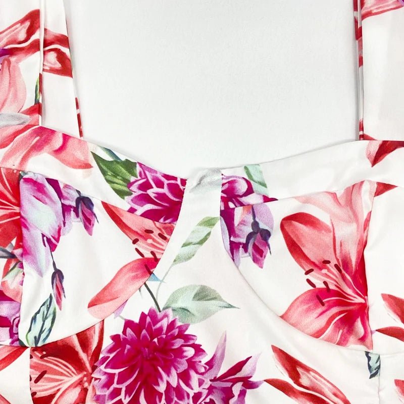 Set coordinato floreale top e gonna plissetatta da donna - Set coordinato ATREND