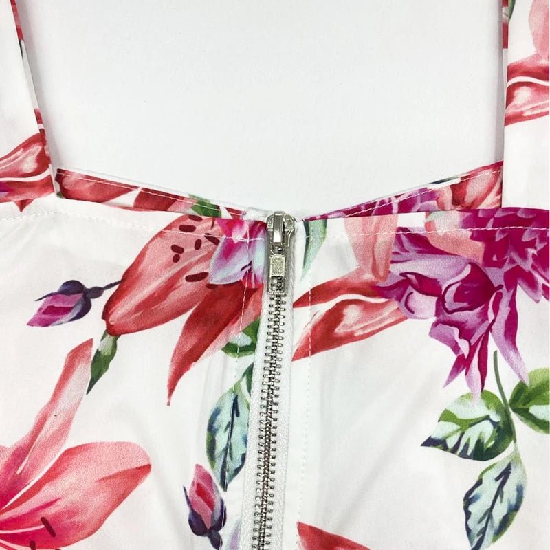 Set coordinato floreale top e gonna plissetatta da donna - Set coordinato ATREND