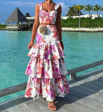 Set coordinato floreale top e gonna plissetatta da donna - Set coordinato ATREND