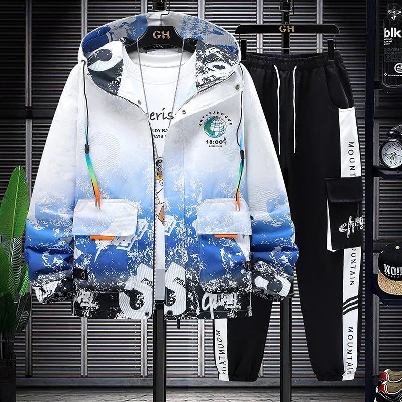 Set coordinato giacca bicolore e pantaloni da uomo ATREND