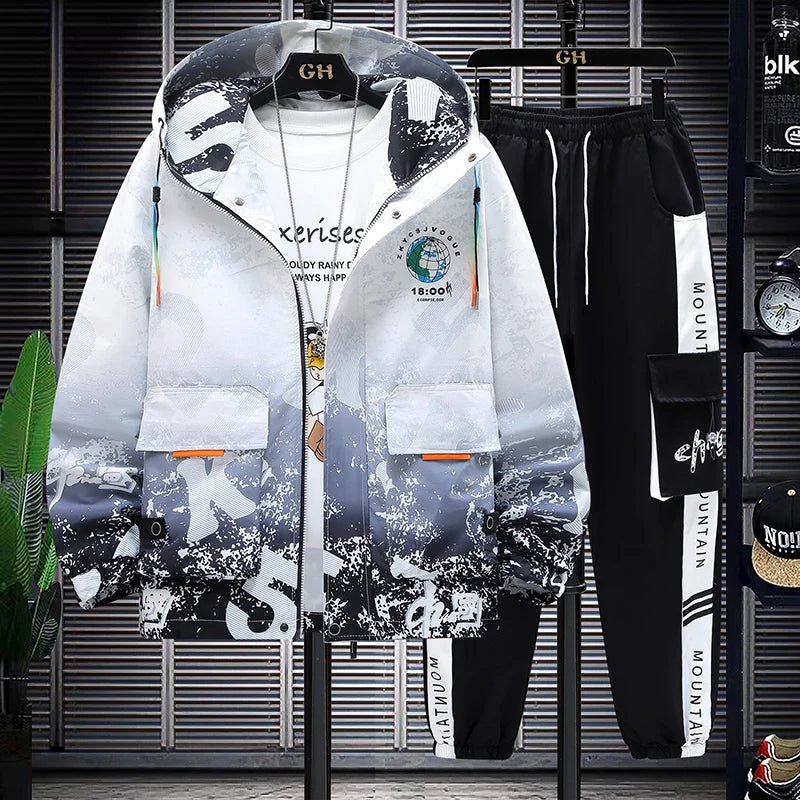 Set coordinato giacca bicolore e pantaloni da uomo ATREND