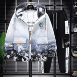 Set coordinato giacca bicolore e pantaloni da uomo ATREND