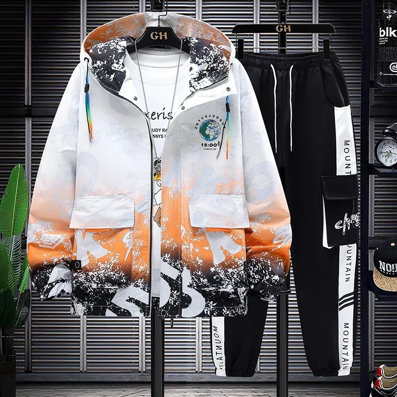 Set coordinato giacca bicolore e pantaloni da uomo ATREND