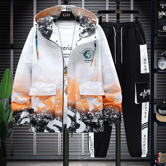 Set coordinato giacca bicolore e pantaloni da uomo ATREND