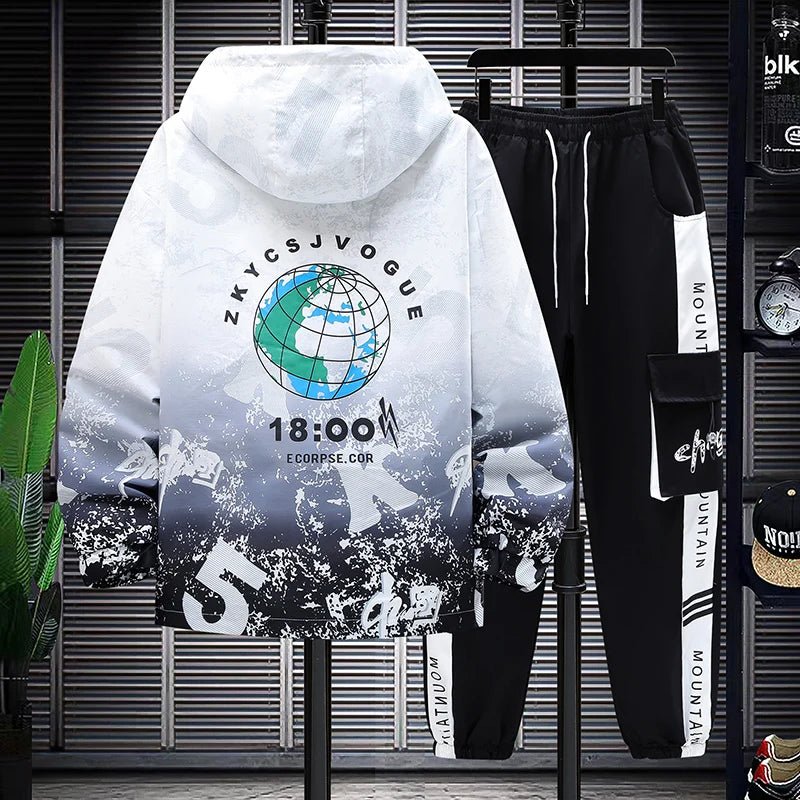 Set coordinato giacca bicolore e pantaloni da uomo ATREND