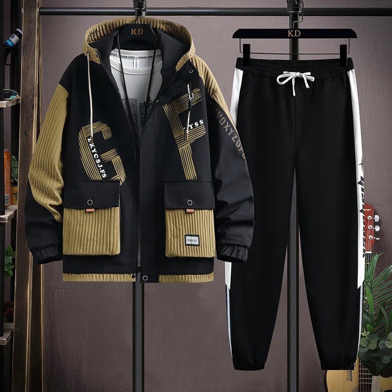Set coordinato giacca con cappuccio e pantaloni da uomo ATREND