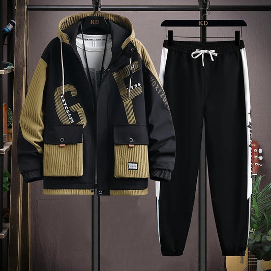 Set coordinato giacca con cappuccio e pantaloni da uomo ATREND