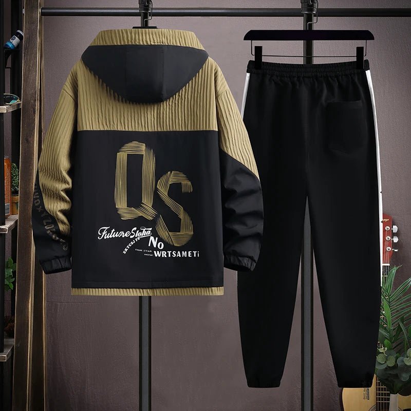 Set coordinato giacca con cappuccio e pantaloni da uomo ATREND