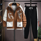 Set coordinato giacca con cappuccio e pantaloni da uomo ATREND