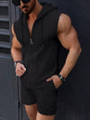Set coordinato gilet con cappuccio e pantaloncini da uomo ATREND
