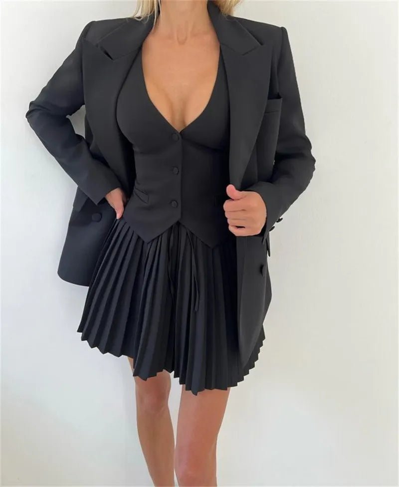 Set coordinato gilet senza maniche e gonna da donna ATREND