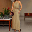Set coordinato gilet senza maniche incrociato e gonna da donna - Set coordinato ATREND