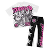 Set coordinato graffiti t-shirt maniche corte e pantaloni da uomo ATREND