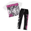 Set coordinato graffiti t-shirt maniche corte e pantaloni da uomo ATREND