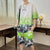 Set coordinato grafico t-shirt e pantaloncini da uomo ATREND