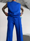 Set coordinato in tinta unita T-shirt senza maniche e pantaloni da uomo ATREND