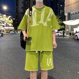 Set coordinato oversize t - shirt e pantaloncini da uomo ATREND