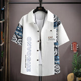 Set coordinato patchwork camicia e pantaloncini da uomo ATREND