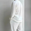 Set coordinato plissettato camicia maniche lunghe e pantaloni da uomo ATREND
