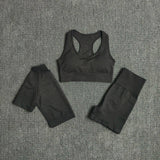 Set coordinato sportivo 3 pezzi pantaloncini top e t-shirt da donna - set coordinato ATREND