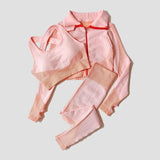 Set coordinato sportivo 3 pezzi pantaloni top e felpa da donna - set coordinato ATREND