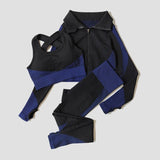 Set coordinato sportivo 3 pezzi pantaloni top e felpa da donna - set coordinato ATREND