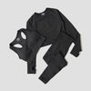 Set coordinato sportivo 3 pezzi pantaloni top e t-shirt da donna ATREND