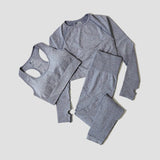 Set coordinato sportivo 3 pezzi pantaloni top e t-shirt da donna - set coordinato ATREND