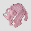 Set coordinato sportivo 3 pezzi pantaloni top e t-shirt da donna ATREND