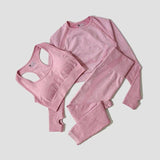 Set coordinato sportivo 3 pezzi pantaloni top e t-shirt da donna - set coordinato ATREND